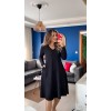 Kadın Uzun Kollu V Yakalı Salaş Midi Iki Iplik Elbise - 138571 Kadın Uzun Kollu V Yakalı Salaş Midi Iki Iplik Elbise - 138571