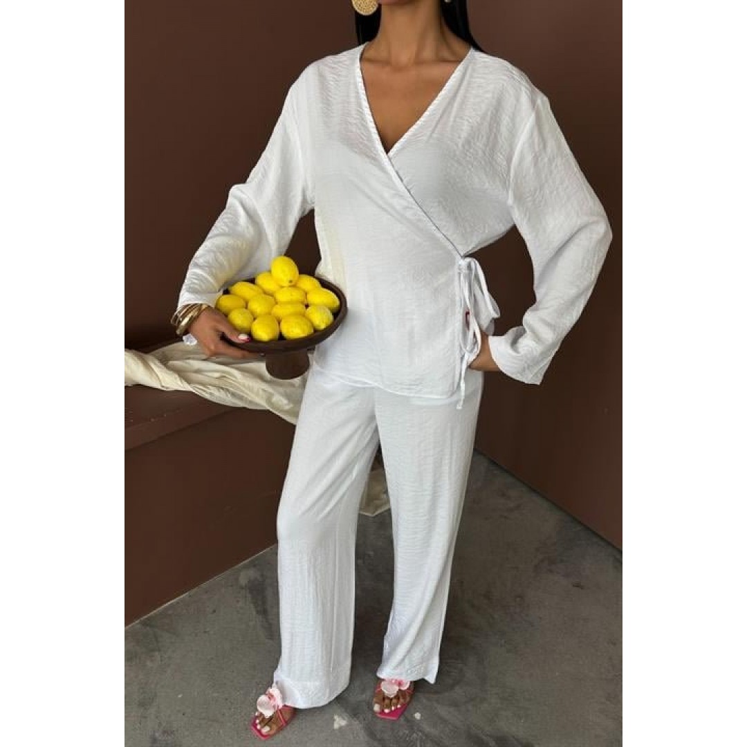 Kruvaze Model Klasik Pantolonlu Çupra Keten Takım 10191 159446 Kruvaze Model Klasik Pantolonlu Çupra Keten Takım 10191 159446
