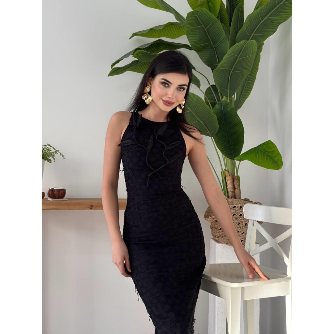 Lers Çiçek Detaylı Elbise - 146963 Lers Çiçek Detaylı Elbise - 146963