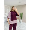Kadın Kristal 2 Iplik Kumaş Yanları çizgili Takım 161159