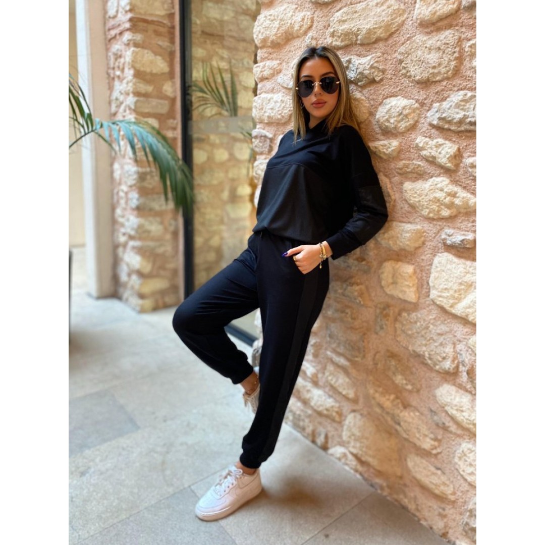Kadın Uzun Kollu Kapüşonlu Oversize Sweat Ve Pantolon Ikili Takım - 133359 Kadın Uzun Kollu Kapüşonlu Oversize Sweat Ve Pantolon Ikili Takım - 133359