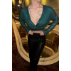 PULLU CROP KRUVAZE BLUZ - Zümrüt 151191 PULLU CROP KRUVAZE BLUZ - Zümrüt 151191