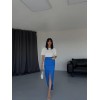 GABARDİN UZUN ÖNDEN YIRTMAÇLI ETEK - Saks 150977 GABARDİN UZUN ÖNDEN YIRTMAÇLI ETEK - Saks 150977