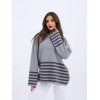 42381 TRİKO ÇİZGİLİ KAZAK-GRİ-ANTRASİT 144197