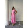 KETEN KOLSUZ BLUZ - MAXİ ETEK TAKIM - Pembe 161849 KETEN KOLSUZ BLUZ - MAXİ ETEK TAKIM - Pembe 161849