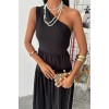 Tek Omuzlu Pile Detay Maxi Elbise 2895 160562 Tek Omuzlu Pile Detay Maxi Elbise 2895 160562