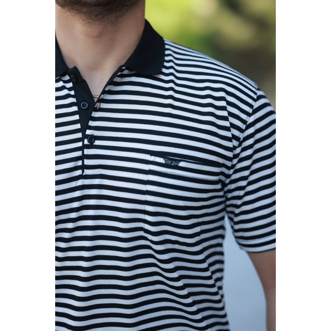 Erkek Yakalı çizgili Kısa Kollu T-shirt 161500 Erkek Yakalı çizgili Kısa Kollu T-shirt 161500