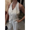 Halter Yaka Yelekli Modal Takım 10144 159111 Halter Yaka Yelekli Modal Takım 10144 159111