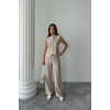 KETEN KENARLARI BİYELİ YELEK - PANTOLON TAKIM - Bej 162429 KETEN KENARLARI BİYELİ YELEK - PANTOLON TAKIM - Bej 162429