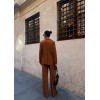 KOL 4 DÜĞME -  BÜSTİYERLİ 3 CEKET PANTOLON TAKIM - Kahverengi 150145