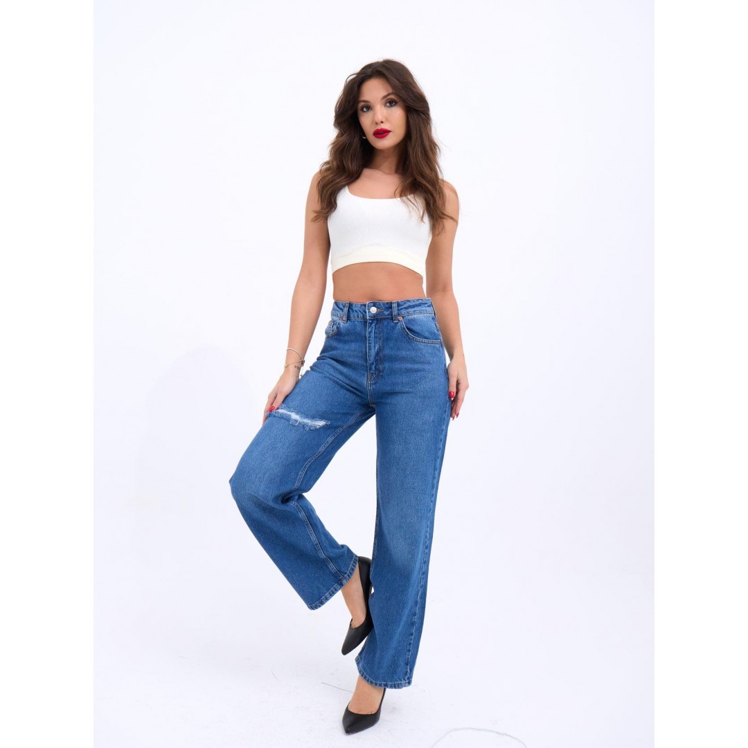 6491 DENİM WIDE LEG-MAVİ - 143052 6491 DENİM WIDE LEG-MAVİ - 143052