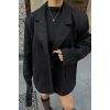 SÜET BLAZER CEKET 3 DÜĞME - Siyah 150127