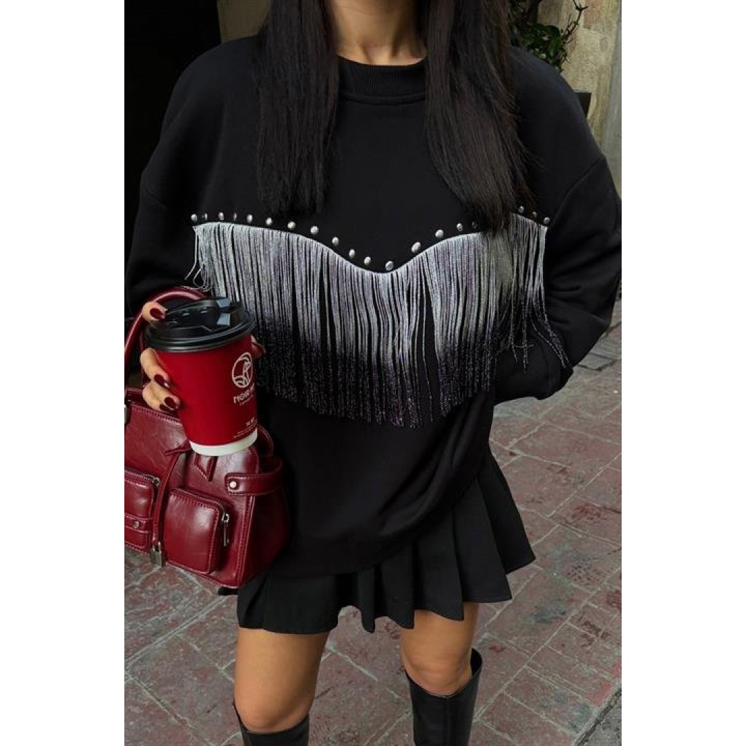 Püskül Detaylı Sweatshirt 8051 158381 Püskül Detaylı Sweatshirt 8051 158381