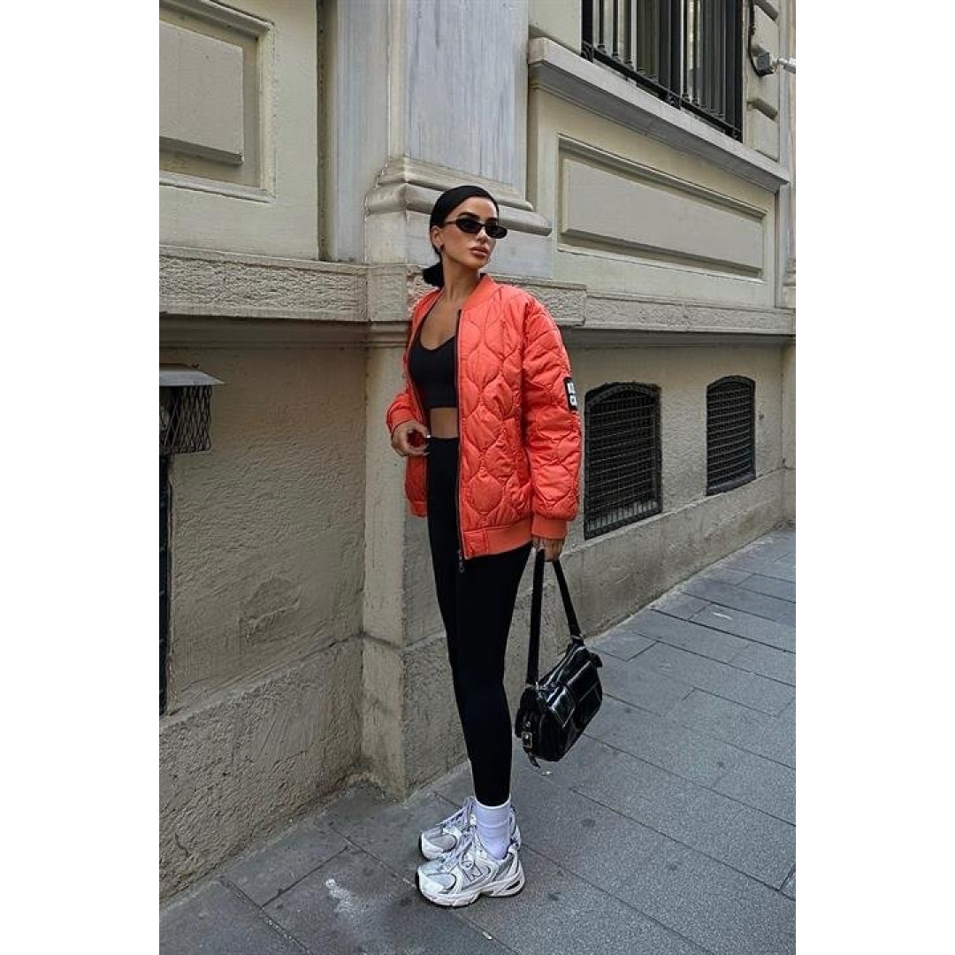 Alisa Oversize Kapitone Bomber Ceket 7058 -08 156120 Alisa Oversize Kapitone Bomber Ceket 7058 -08 156120