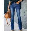 Kadın Yüksek Bel önden Düğmeli Cep Detay Ispanyol Paça Denim Pantolon 135645 Kadın Yüksek Bel önden Düğmeli Cep Detay Ispanyol Paça Denim Pantolon 135645