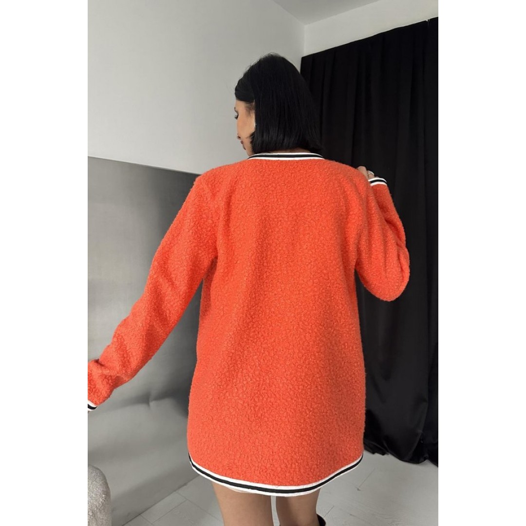 Oranj Şeritli Bukle Hırka 151252 Oranj Şeritli Bukle Hırka 151252