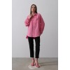 Çizgili Tek Cep Gömlek - Pembe - 157355 Çizgili Tek Cep Gömlek - Pembe - 157355