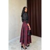 Bordo Leopar Büzgülü Uzun Etek 153843 Bordo Leopar Büzgülü Uzun Etek 153843