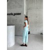 ÇİZGİLİ KETEN KOLSUZ CROP PANTOLON TAKIM - Yeşil 152973 ÇİZGİLİ KETEN KOLSUZ CROP PANTOLON TAKIM - Yeşil 152973