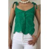 Yeşil Bağcıklı Brode Bluz 153482 Yeşil Bağcıklı Brode Bluz 153482