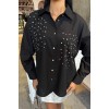 Kristal Taş Çakımlı Poplin Gömlek 3413 158522 Kristal Taş Çakımlı Poplin Gömlek 3413 158522