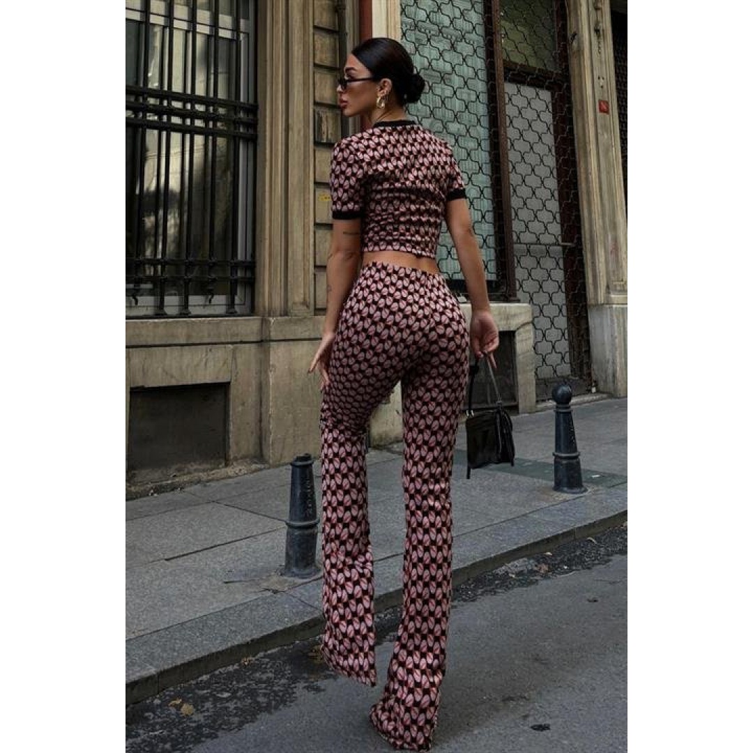 Brenda Desenli Crop Takım 9019-08 155845 Brenda Desenli Crop Takım 9019-08 155845