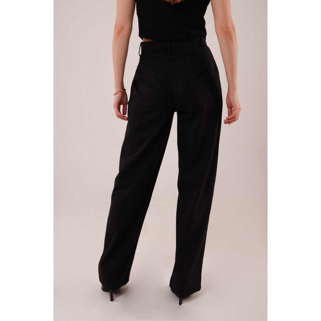 Premium Model Oturtmalı Siyah Pantolon - 147526 Premium Model Oturtmalı Siyah Pantolon - 147526