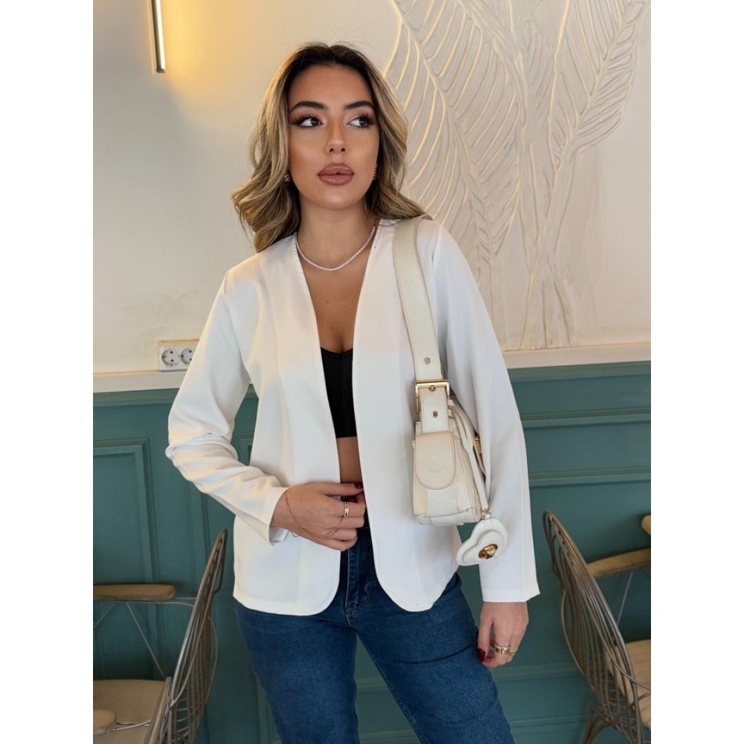 Kadın Uzun Kollu önü Açık Blazer Ceket 137606 Kadın Uzun Kollu önü Açık Blazer Ceket 137606