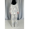 Gri Leopar Desenli Ceket Ve Pantolon Keten Takım 149011 Gri Leopar Desenli Ceket Ve Pantolon Keten Takım 149011
