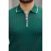 Erkek Fermuarlı Yakalı Kısa Kollu T-shirt - 160694 Erkek Fermuarlı Yakalı Kısa Kollu T-shirt - 160694