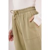 Bağlama Detaylı Cepli Yeşil Pantolon - 149590 Bağlama Detaylı Cepli Yeşil Pantolon - 149590