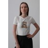 Baskı Detaylı T-shirt - Ekru - 154056 Baskı Detaylı T-shirt - Ekru - 154056