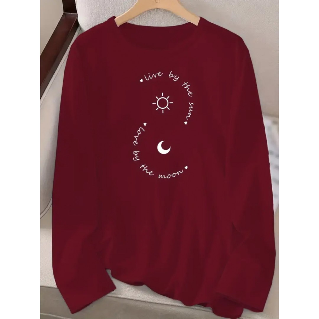 Kadın Uzun Kollu Bisiklet Yaka Desenli Viskon Bluz - 135769 Kadın Uzun Kollu Bisiklet Yaka Desenli Viskon Bluz - 135769