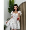 Beyaz Mini Elbise - 147073