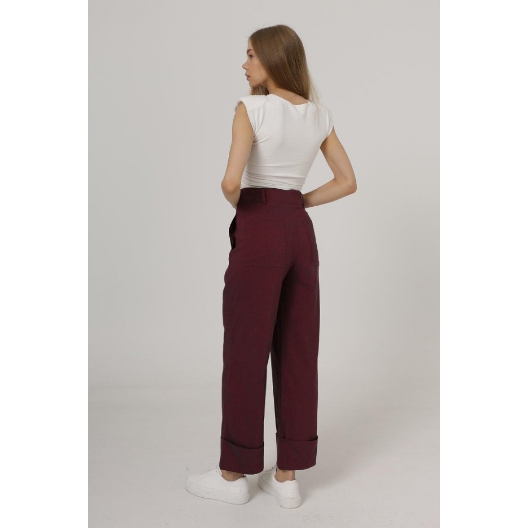 Duble Paça Pantolon - Bordo 162581 Duble Paça Pantolon - Bordo 162581