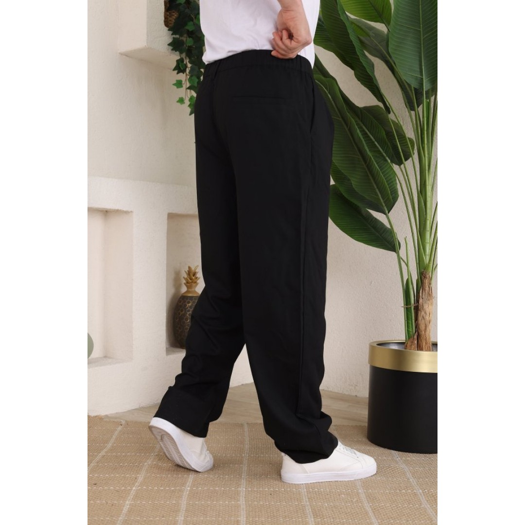 Erkek Beli Lastikli Pileli Baggy Pantolon - 159389 Erkek Beli Lastikli Pileli Baggy Pantolon - 159389