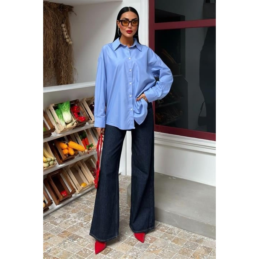 Klasik Oversize Poplin Gömlek 3421 158450 Klasik Oversize Poplin Gömlek 3421 158450