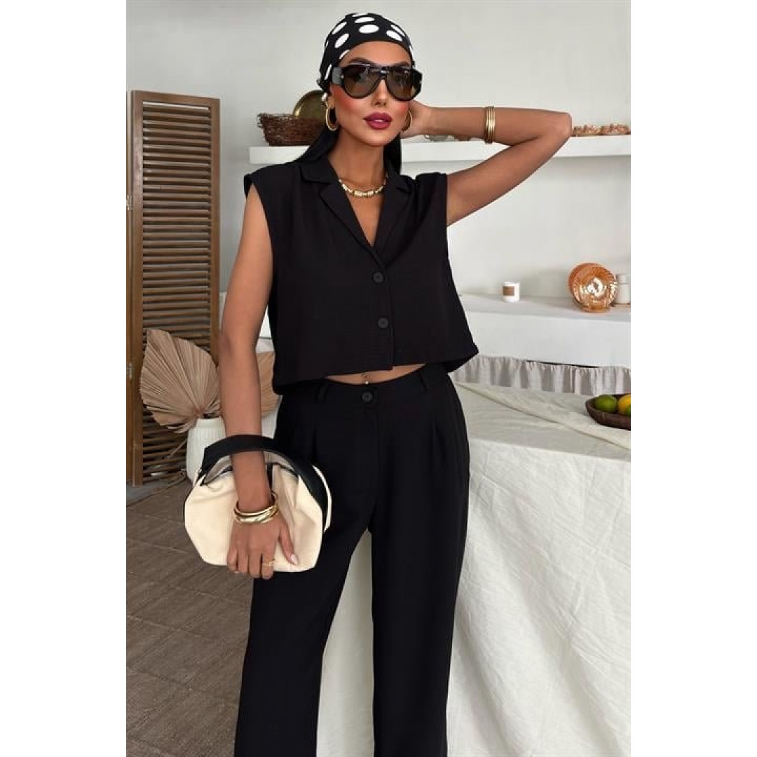 Zoe Crop Yelek Takım 9744-08 155162 Zoe Crop Yelek Takım 9744-08 155162