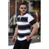 Erkek Yakalı Fermuarlı çift Renk Kısa Kollu T-shirt - 161247 Erkek Yakalı Fermuarlı çift Renk Kısa Kollu T-shirt - 161247