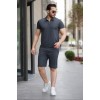 Erkek Yakalı Fermuarlı T-shirt şort Ikili Takım 160465