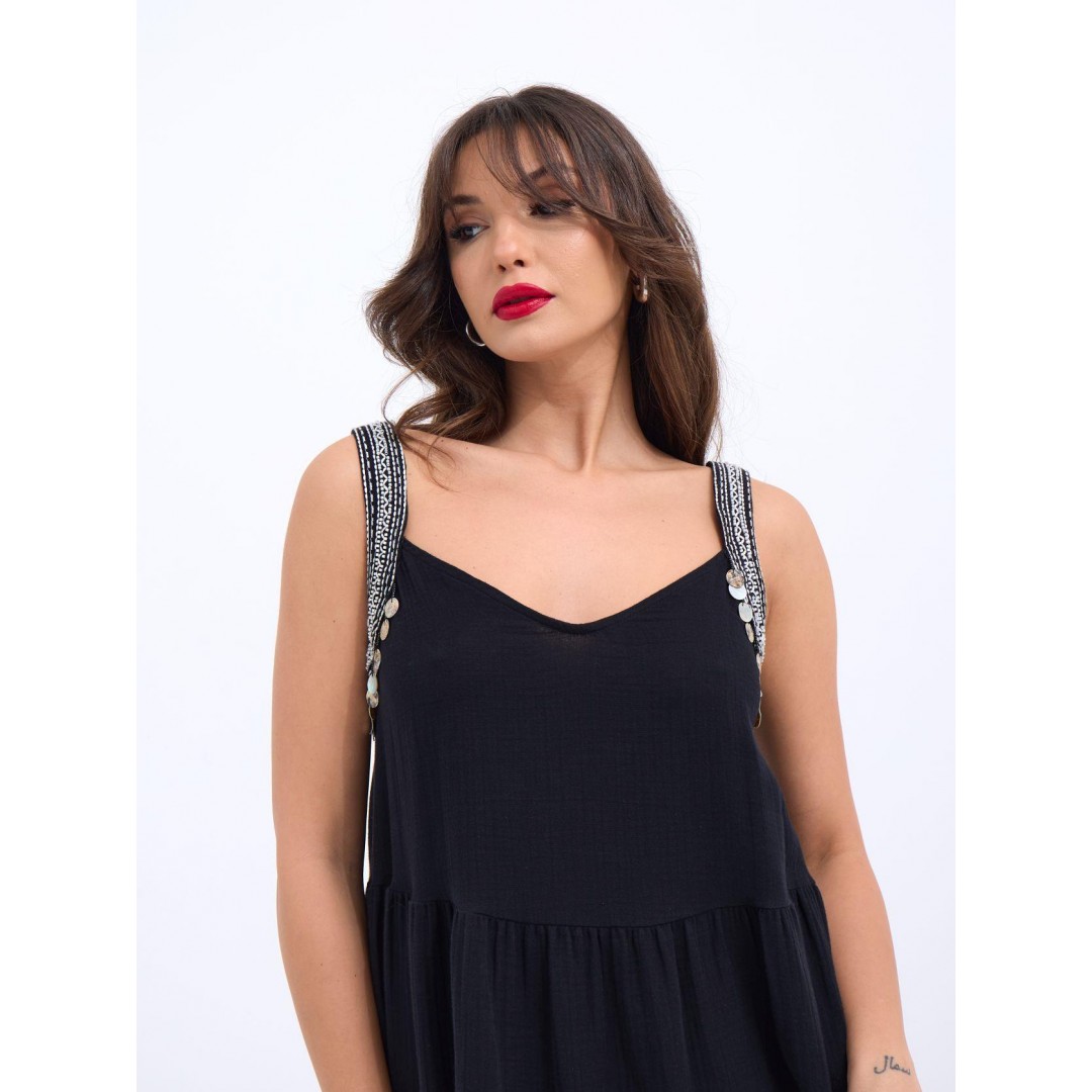 6907 ELBİSE-SİYAH - 143407 6907 ELBİSE-SİYAH - 143407