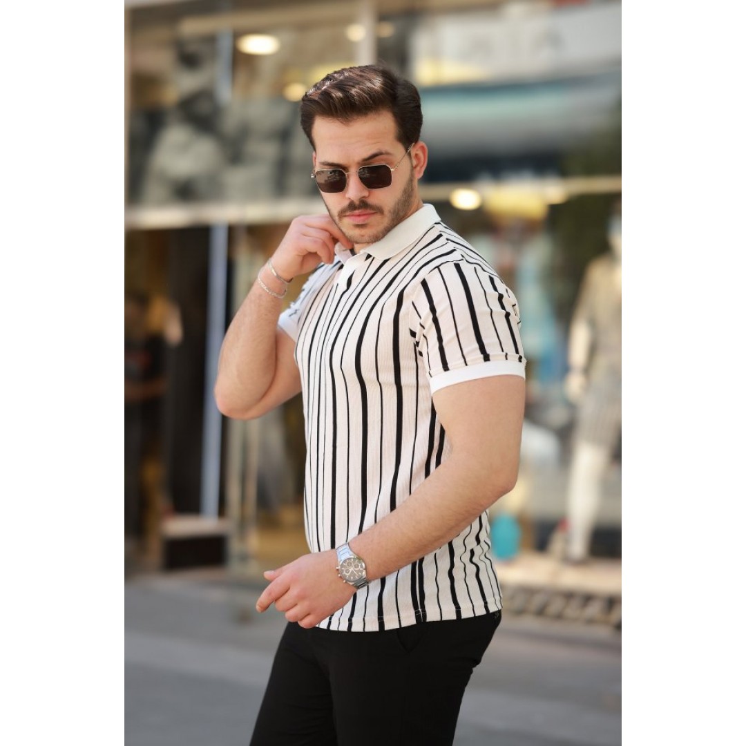 Erkek Yakalı örme Kumaş Kısa Kollu T-shirt 159925 Erkek Yakalı örme Kumaş Kısa Kollu T-shirt 159925