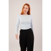 Yaka Detay Uzun Kollu Basic Bebe Mavisi Bluz 147412 Yaka Detay Uzun Kollu Basic Bebe Mavisi Bluz 147412