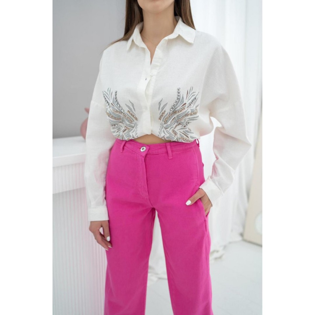 Fuşya Yüksek Bel Pantolon 150795 Fuşya Yüksek Bel Pantolon 150795