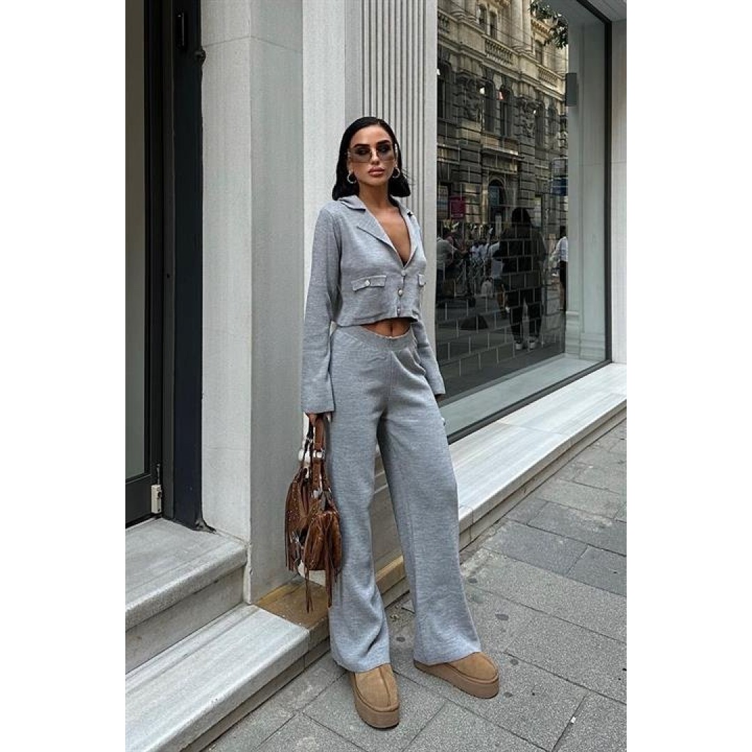 Nancy Kruveze Yaka Crop Takım 9954 - 25 155857