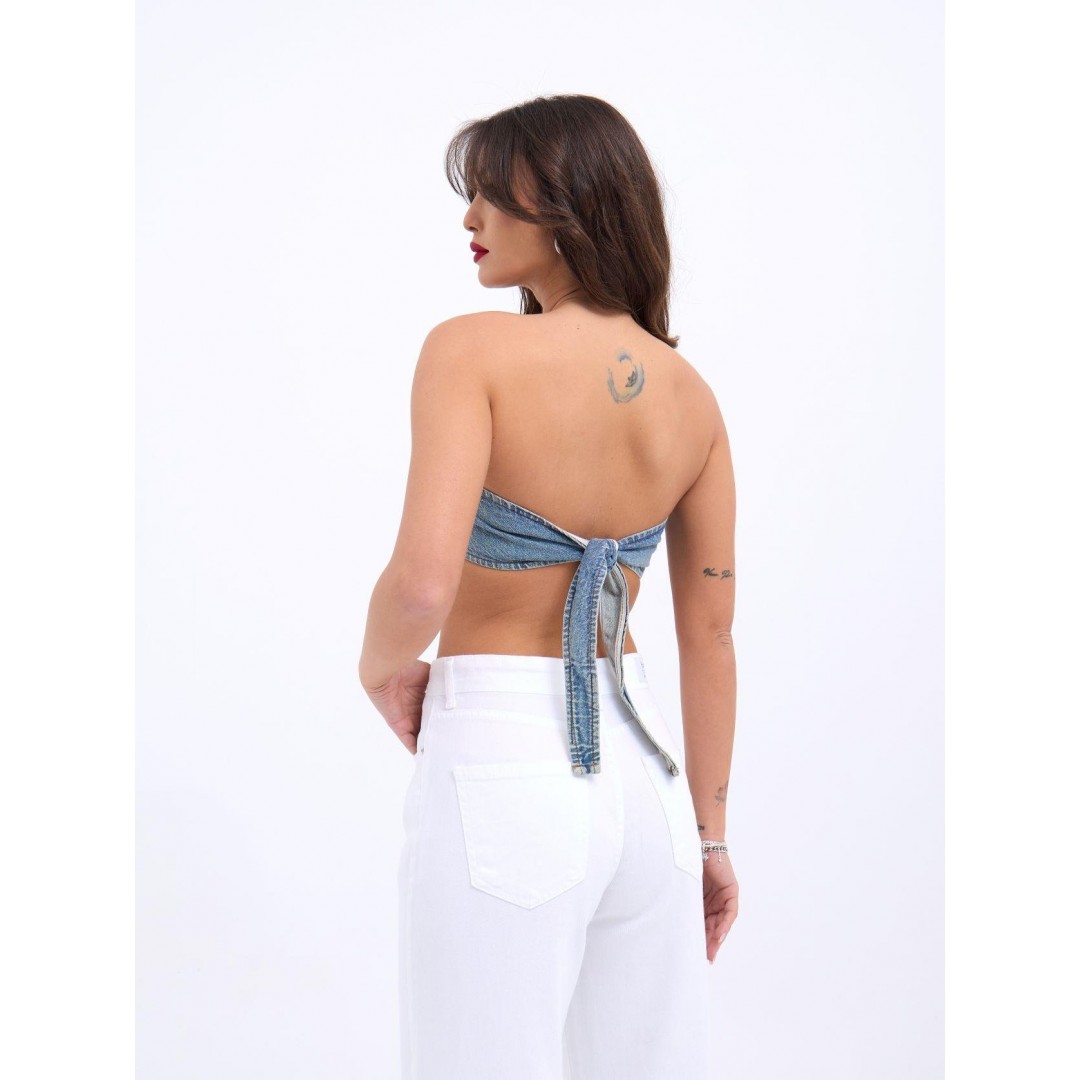 6222 KOT CROP-MAVİ 142781