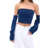 7357 KOT CROP-MAVİ 162623 7357 KOT CROP-MAVİ 162623