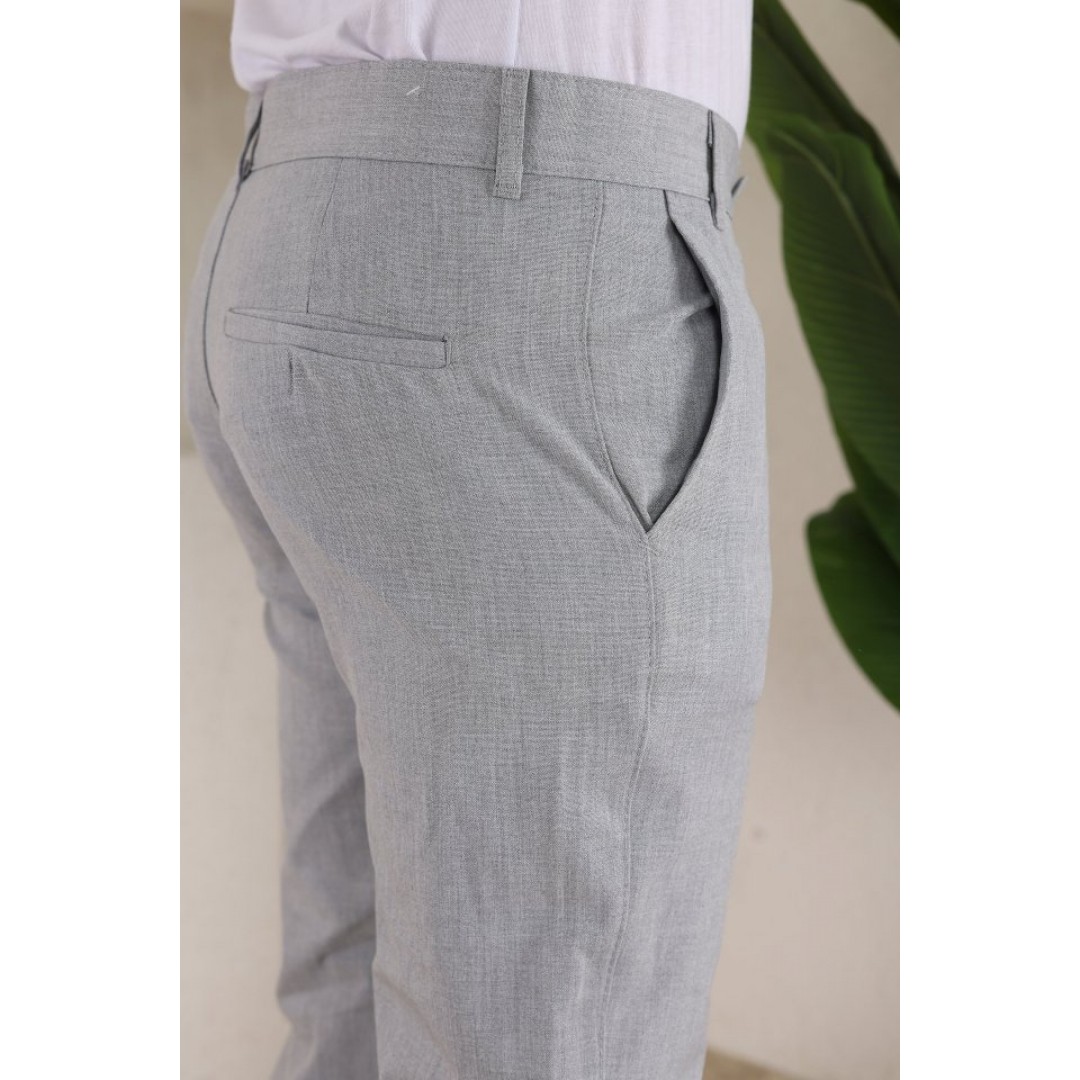 Erkek Slim Fit Likralı Bilek Boy Kumaş Pantolon - 159380 Erkek Slim Fit Likralı Bilek Boy Kumaş Pantolon - 159380