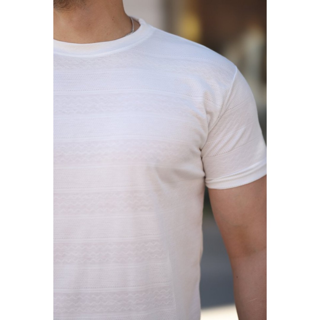 Erkek Mini Jakarlı Kısa Kollu T-shirt - 161232 Erkek Mini Jakarlı Kısa Kollu T-shirt - 161232