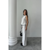 KETEN KENARLARI BİYELİ YELEK - PANTOLON TAKIM - Beyaz 162428 KETEN KENARLARI BİYELİ YELEK - PANTOLON TAKIM - Beyaz 162428